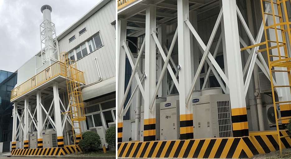 球盟会提供的VOC排风三级过滤箱体技改。